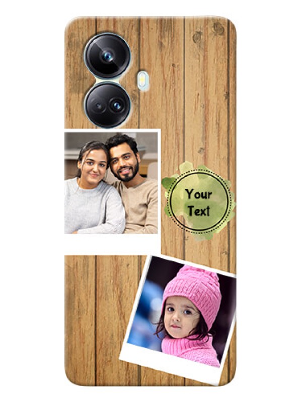 Custom Realme 10 Pro-plus Custom Mobile Phone Covers: Wooden Texture Design
