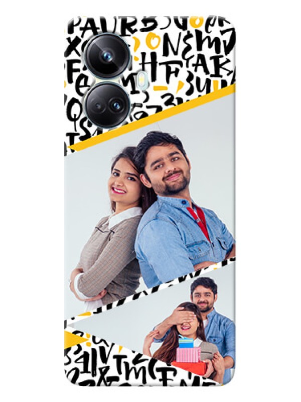 Custom Realme 10 Pro-plus Phone Back Covers: Letters Pattern Design
