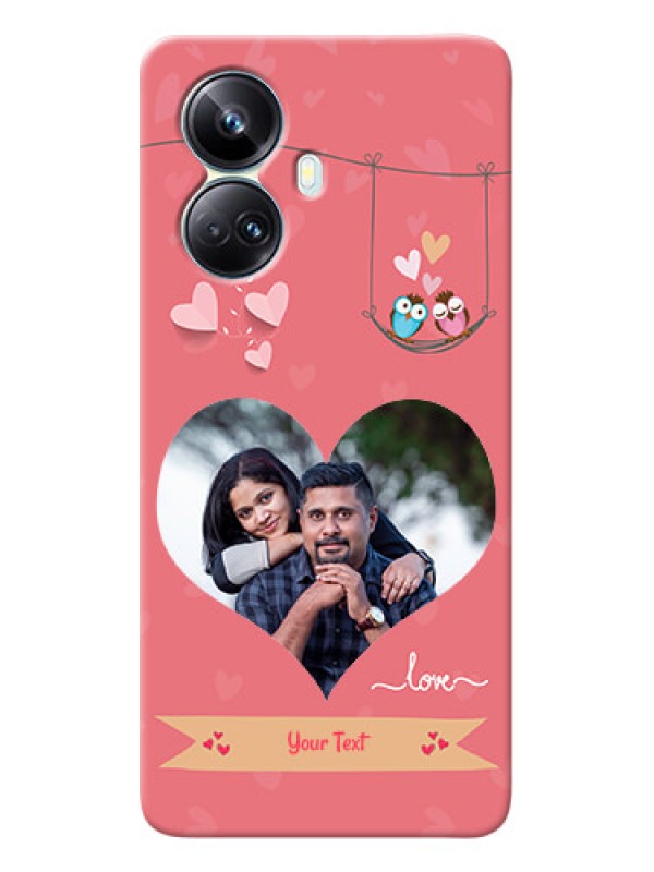 Custom Realme 10 Pro-plus custom phone covers: Peach Color Love Design 