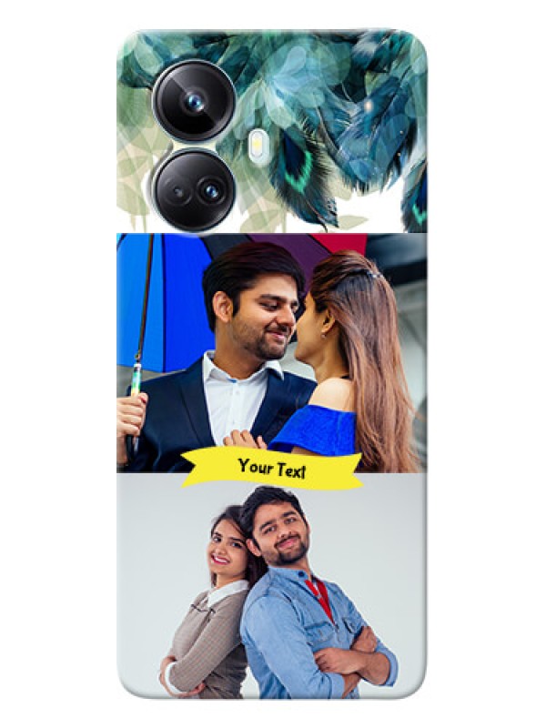 Custom Realme 10 Pro-plus Phone Cases: Image with Boho Peacock Feather Design