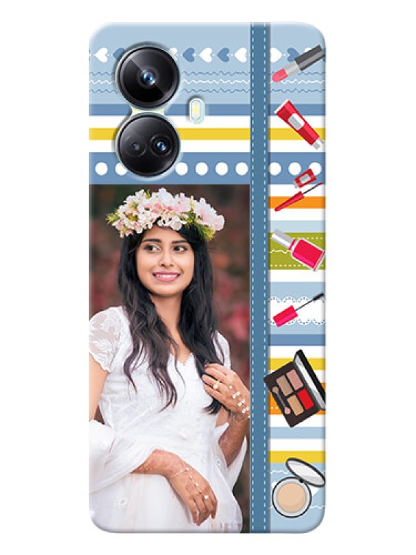 Custom Realme 10 Pro-plus Personalized Mobile Cases: Makeup Icons Design