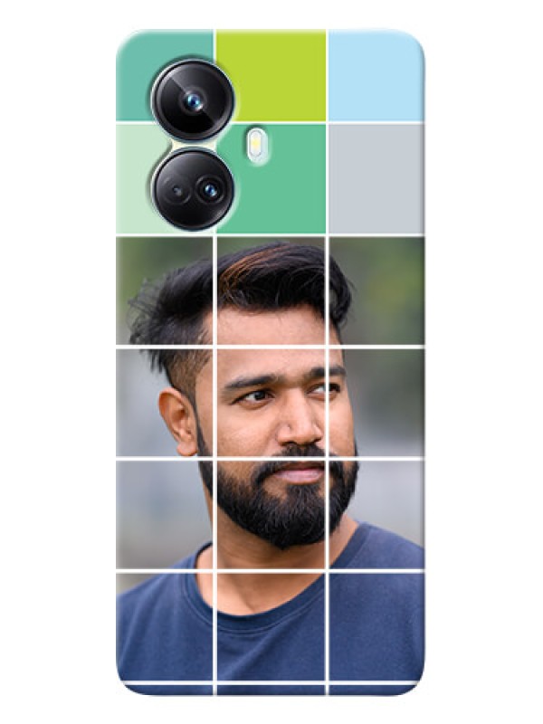 Custom Realme 10 Pro-plus personalised phone covers with white box pattern 