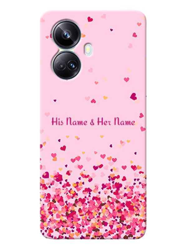 Custom Realme 10 Pro Plus 5G Phone Back Covers: Floating Hearts Design