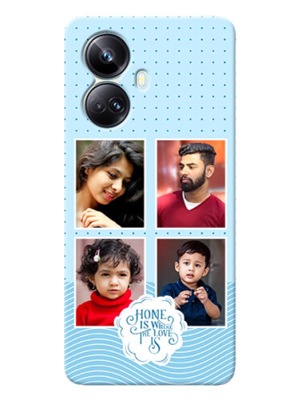 Custom Realme 10 Pro Plus 5G Custom Phone Covers: Cute love quote with 4 pic upload Design
