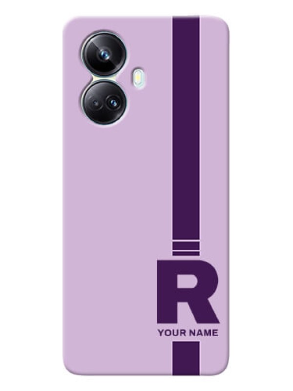 Custom Realme 10 Pro Plus 5G Custom Phone Covers: Simple dual tone stripe with name Design