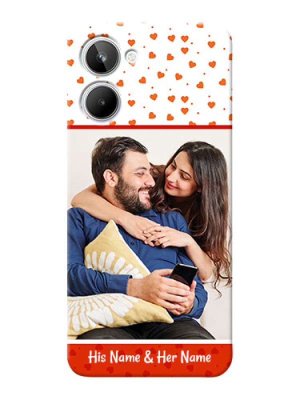Custom Realme 10 Phone Back Covers: Orange Love Symbol Design