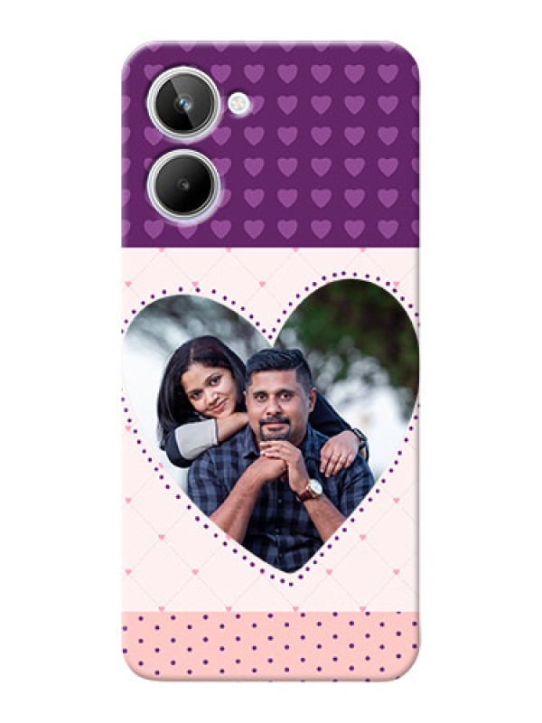 Custom Realme 10 Mobile Back Covers: Violet Love Dots Design