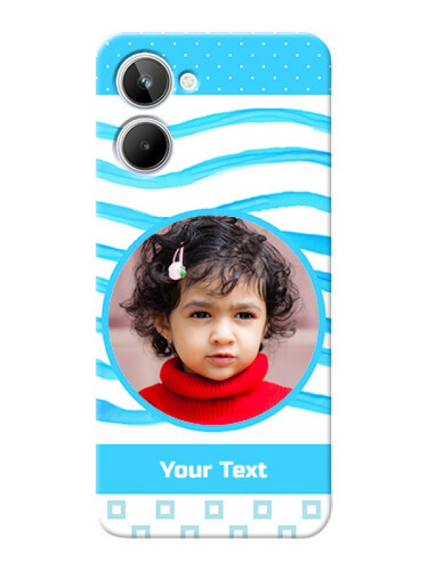 Custom Realme 10 phone back covers: Simple Blue Case Design