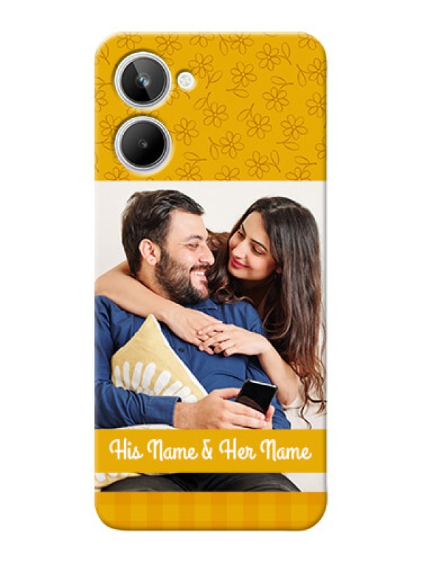 Custom Realme 10 mobile phone covers: Yellow Floral Design