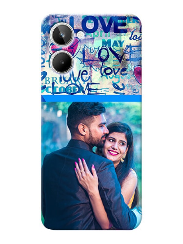 Custom Realme 10 Mobile Covers Online: Colorful Love Design