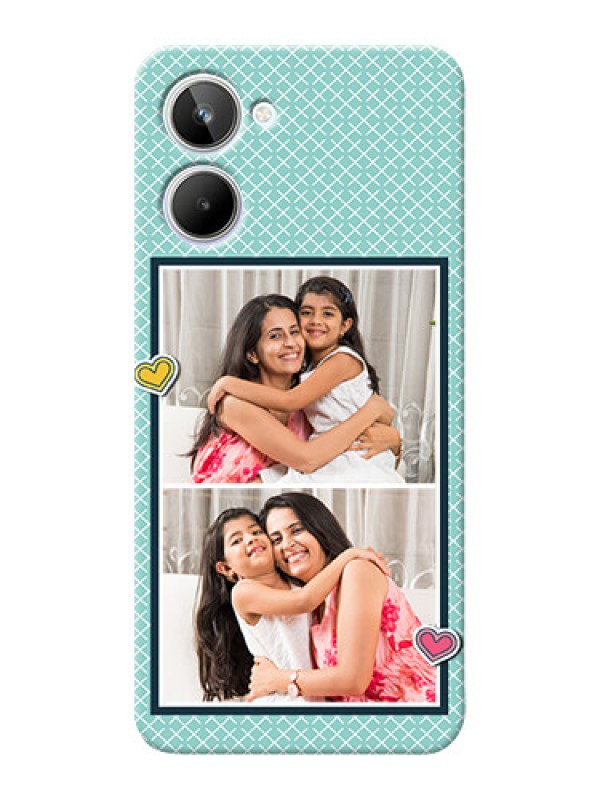 Custom Realme 10 Custom Phone Cases: 2 Image Holder with Pattern Design