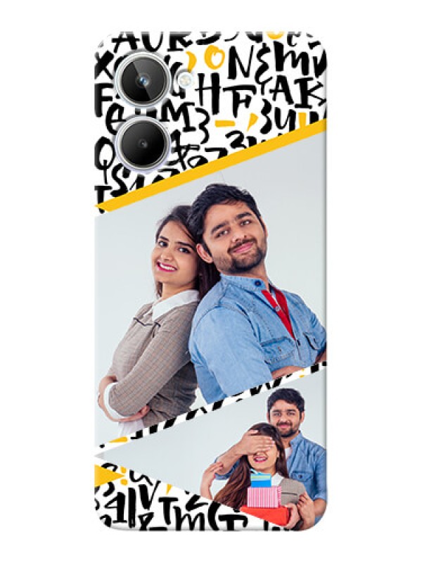 Custom Realme 10 Phone Back Covers: Letters Pattern Design