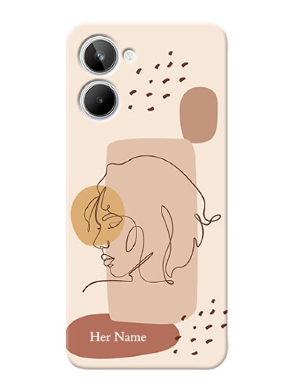 Custom Realme 10 Custom Phone Covers: Calm Woman line art Design