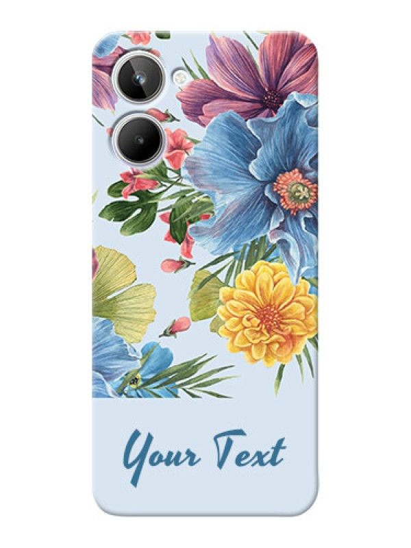 Custom Realme 10 Custom Phone Cases: Stunning Watercolored Flowers Painting Design