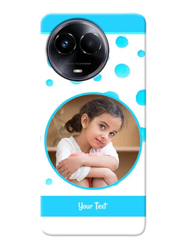 Custom Realme 11 5G Custom Phone Covers: Blue Bubbles Pattern Design