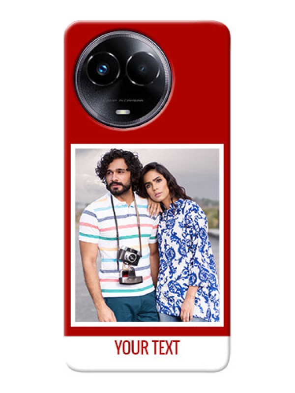 Custom Realme 11 5G mobile phone covers: Simple Red Color Design