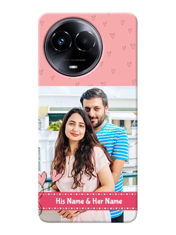 Custom Realme 11 5G phone back covers: Love Design Peach Color