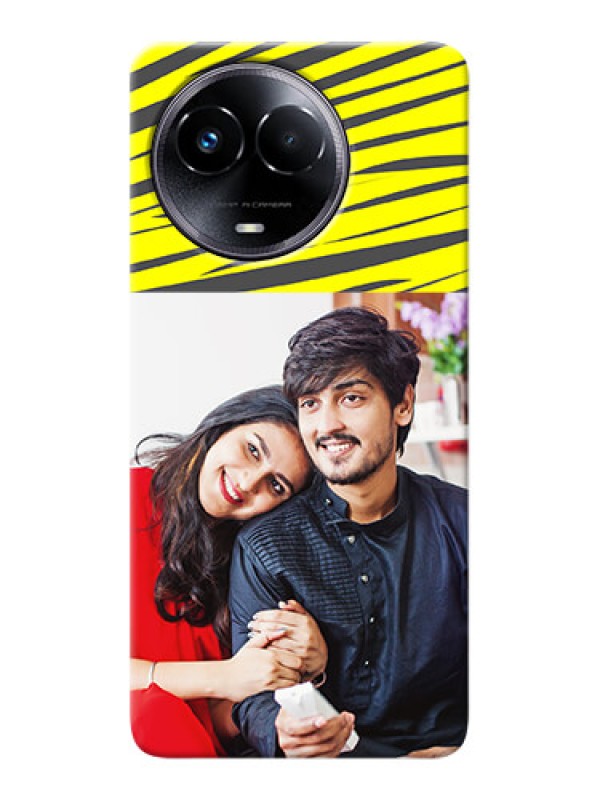 Custom Realme 11 5G Personalised mobile covers: Yellow Abstract Design