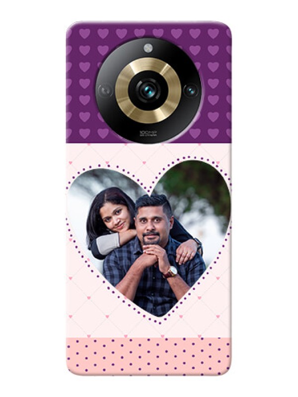 Custom Realme 11 Pro 5G Mobile Back Covers: Violet Love Dots Design