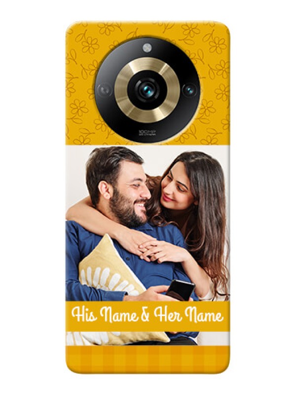 Custom Realme 11 Pro 5G mobile phone covers: Yellow Floral Design