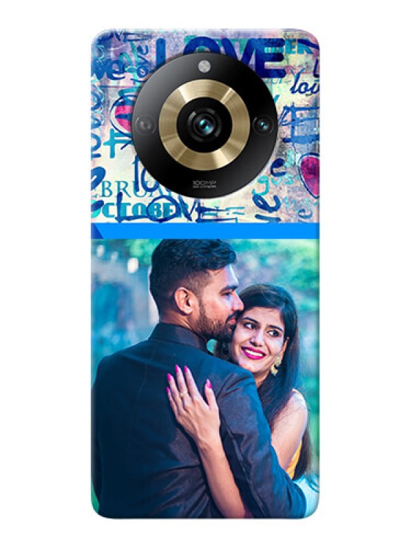 Custom Realme 11 Pro 5G Mobile Covers Online: Colorful Love Design