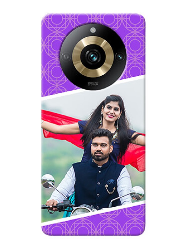 Custom Realme 11 Pro 5G mobile back covers online: violet Pattern Design