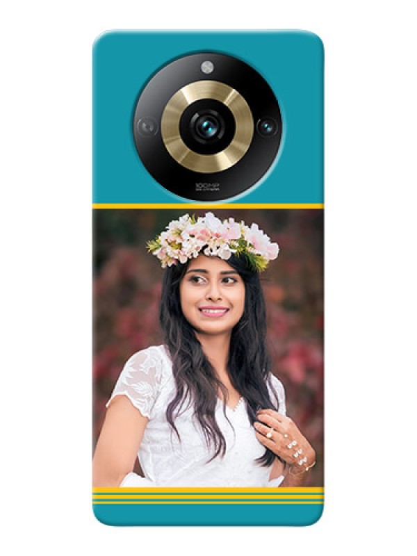 Custom Realme 11 Pro 5G personalized phone covers: Yellow & Blue Design