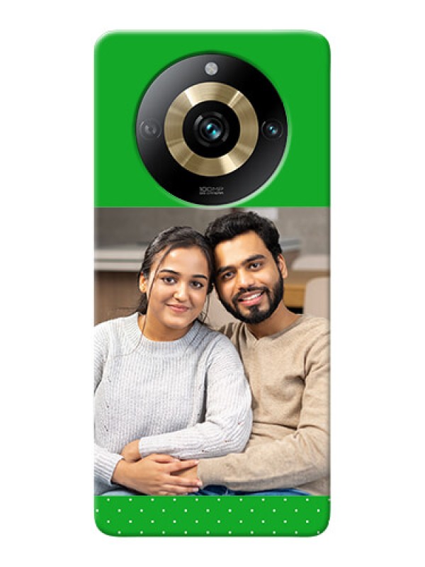 Custom Realme 11 Pro 5G Personalised mobile covers: Green Pattern Design