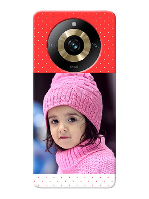 Custom Realme 11 Pro 5G personalised phone covers: Red Pattern Design