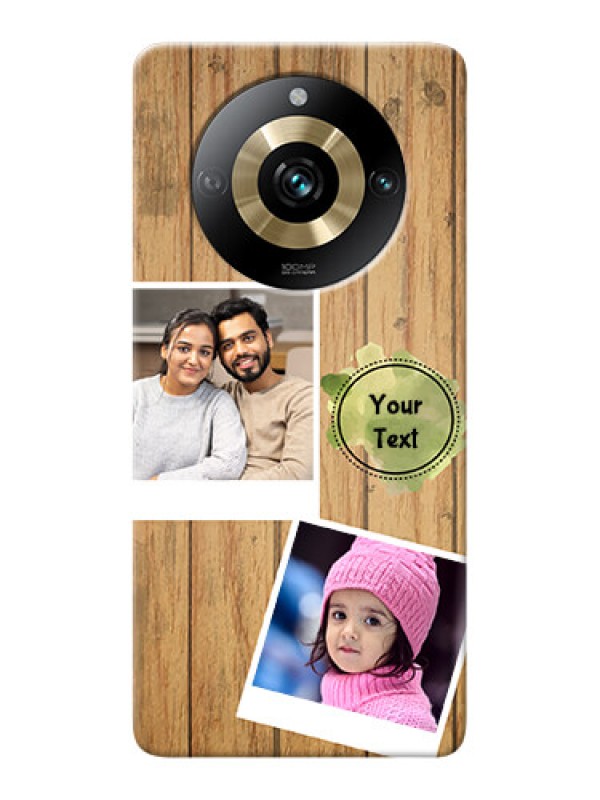 Custom Realme 11 Pro 5G Custom Mobile Phone Covers: Wooden Texture Design