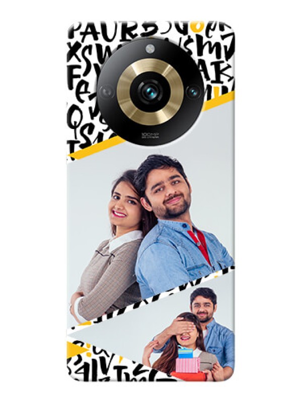 Custom Realme 11 Pro 5G Phone Back Covers: Letters Pattern Design