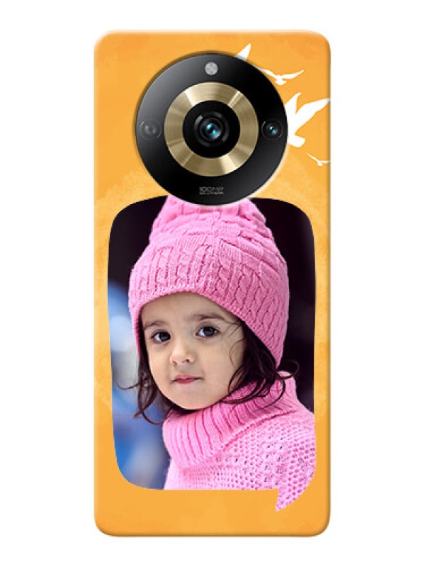 Custom Realme 11 Pro 5G Phone Covers: Water Color Design with Bird Icons