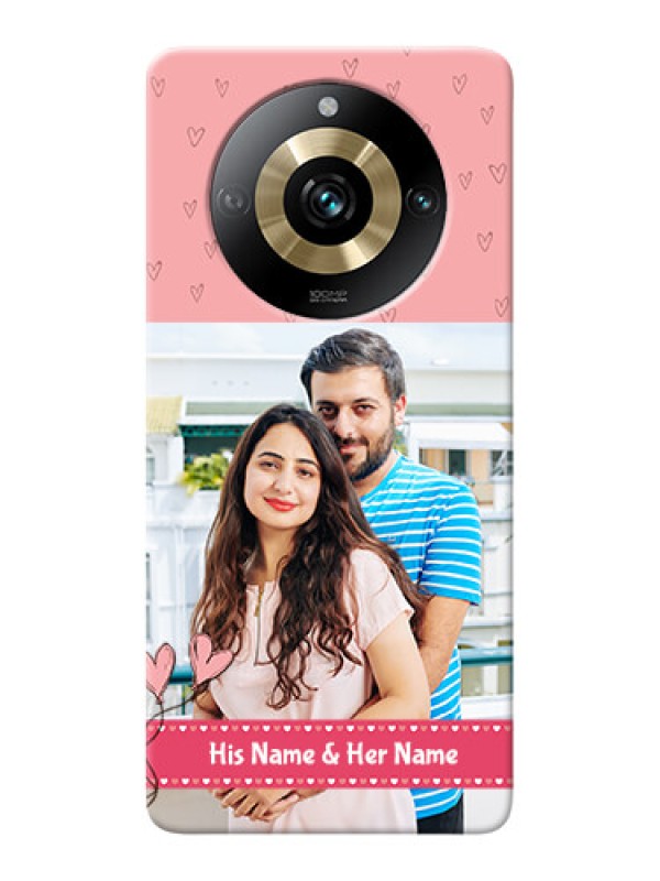 Custom Realme 11 Pro 5G phone back covers: Love Design Peach Color