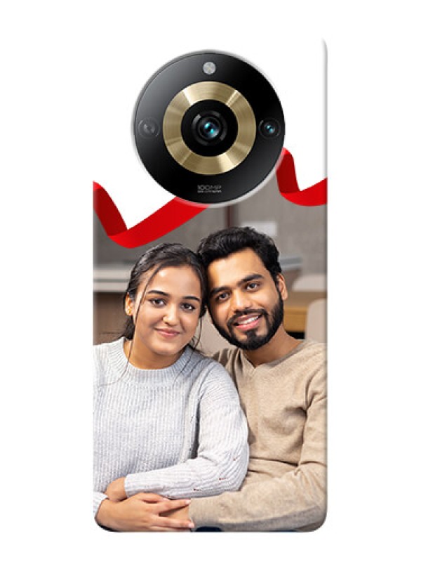 Custom Realme 11 Pro 5G custom phone cases: Red Ribbon Frame Design