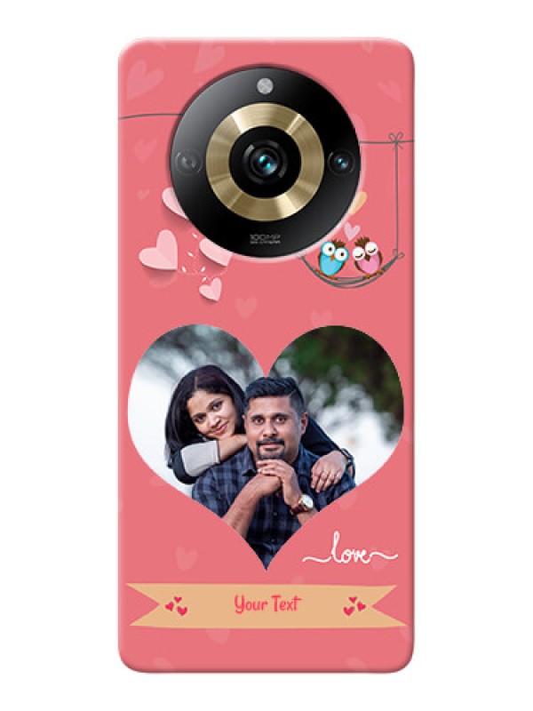 Custom Realme 11 Pro 5G custom phone covers: Peach Color Love Design