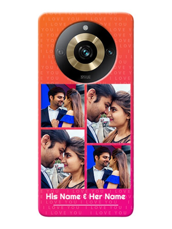 Custom Realme 11 Pro 5G custom back covers: I Love You Pink Design
