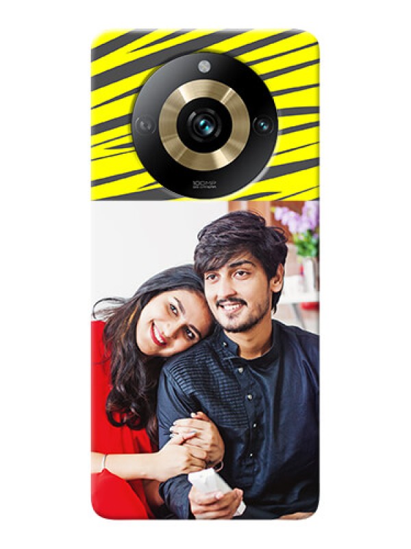 Custom Realme 11 Pro 5G Personalised mobile covers: Yellow Abstract Design