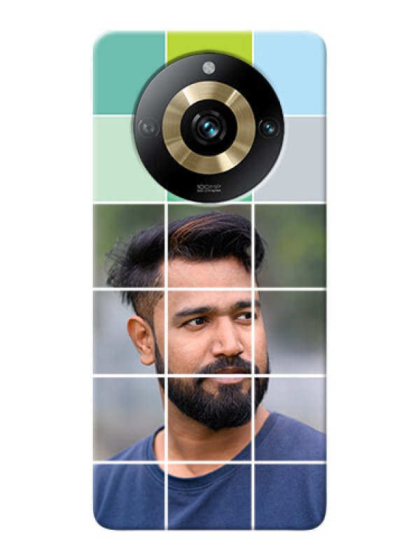 Custom Realme 11 Pro 5G personalised phone covers with white box pattern