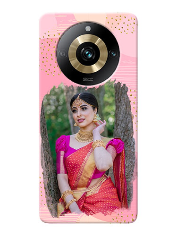 Custom Realme 11 Pro 5G Phone Covers for Girls: Gold Glitter Splash Design