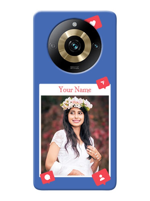 Custom Realme 11 Pro 5G Custom Phone Case with Like Share And Comment Design