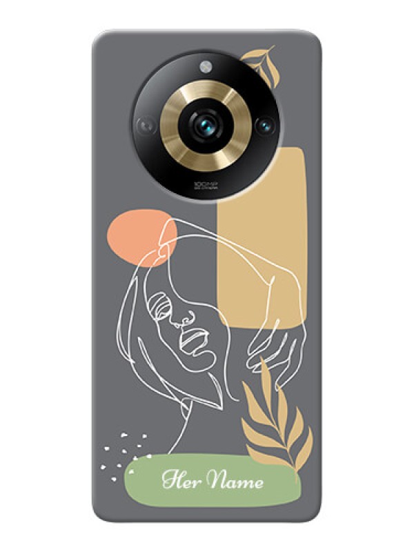Custom Realme 11 Pro 5G Custom Phone Case with Gazing Woman line art Design