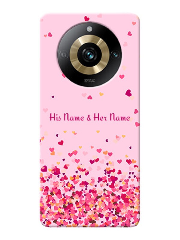 Custom Realme 11 Pro 5G Photo Printing on Case with Floating Hearts Design