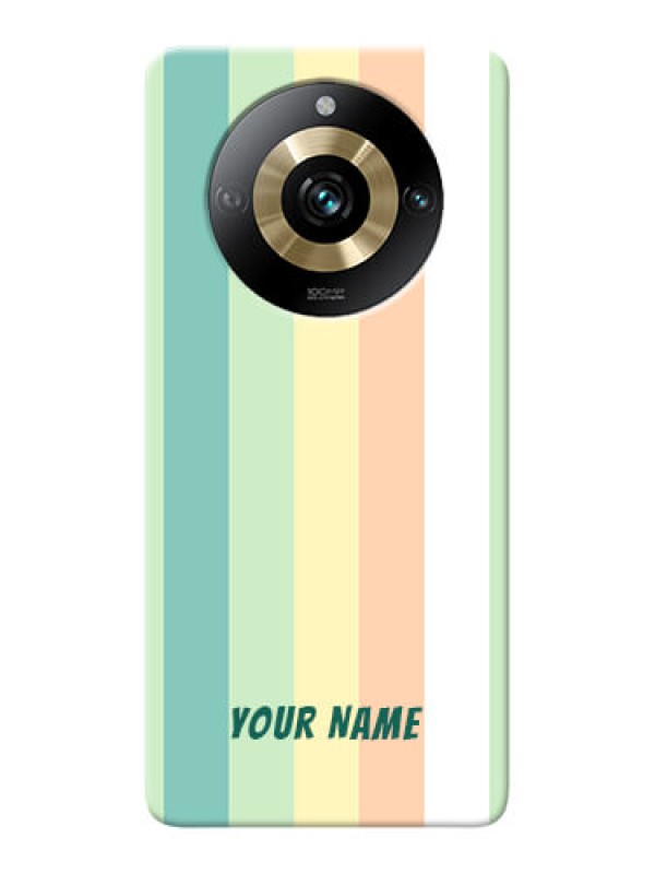 Custom Realme 11 Pro 5G Photo Printing on Case with Multiwithcolour Stripes Design