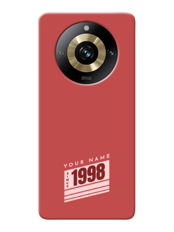 Custom Realme 11 Pro 5G Custom Phone Case with Red custom year of birth Design