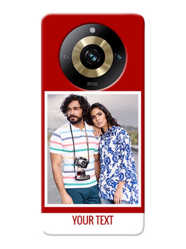 Custom Realme 11 Pro Plus 5G mobile phone covers: Simple Red Color Design