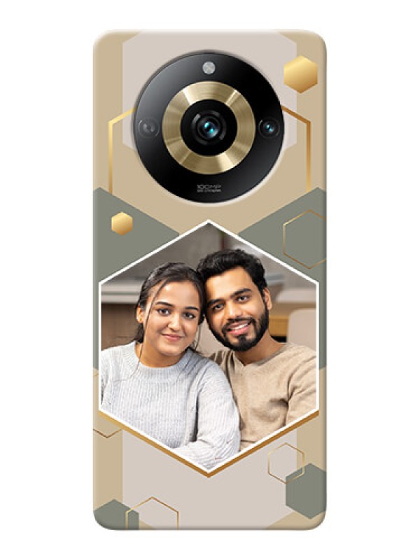 Custom Realme 11 Pro Plus 5G Photo Printing on Case with Stylish Hexagon Pattern Design