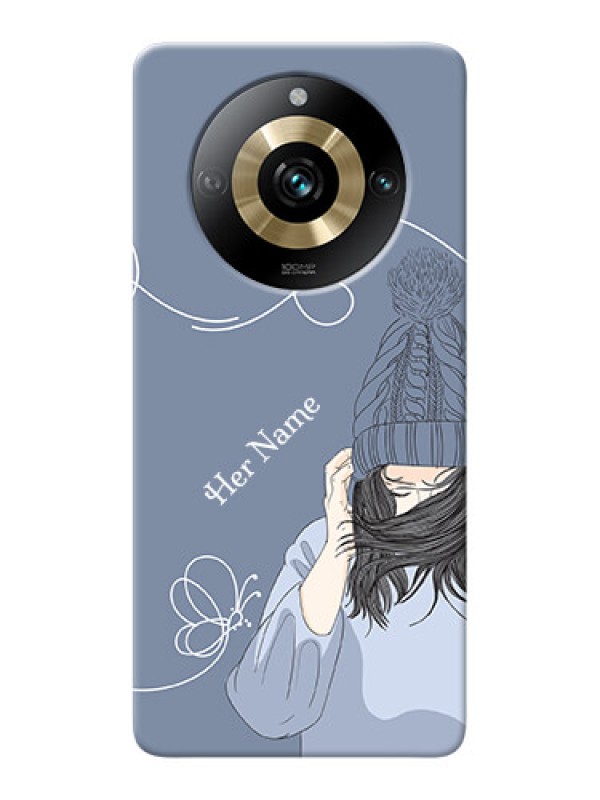Custom Realme 11 Pro Plus 5G Custom Mobile Case with Girl in winter outfit Design