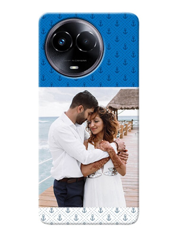 Custom Realme 11x 5G Mobile Phone Covers: Blue Anchors Design