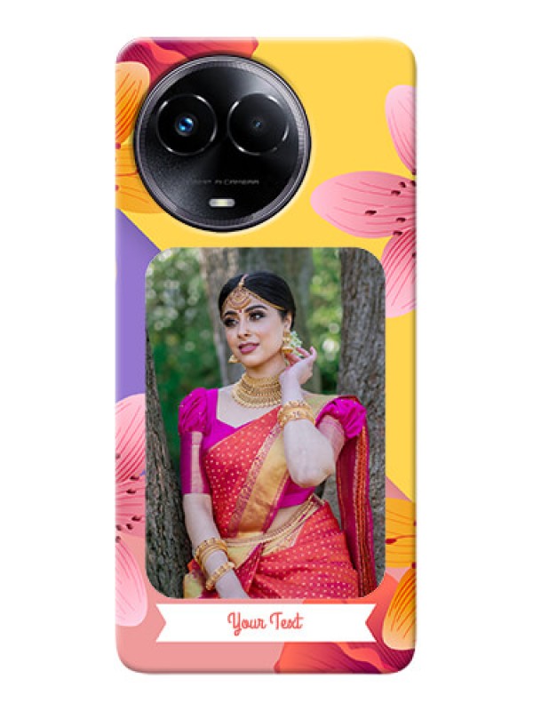 Custom Realme 11x 5G Mobile Covers: 3 Image With Vintage Floral Design