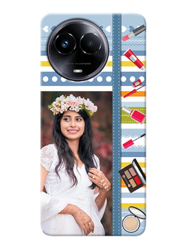 Custom Realme 11x 5G Personalized Mobile Cases: Makeup Icons Design